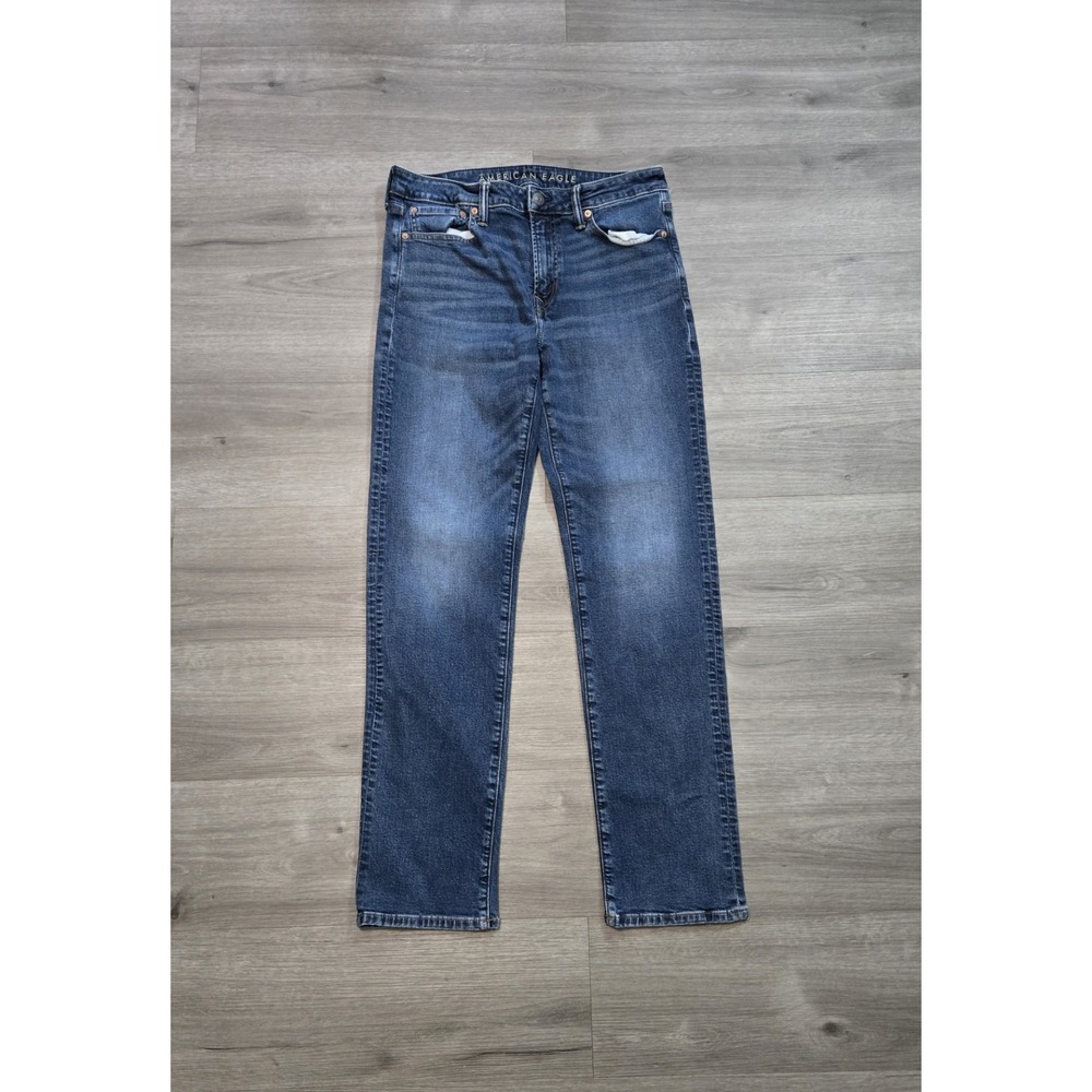 American Eagle Jeans Mens 33x34 Blue Airflex Plus Original Straight Denim Pants